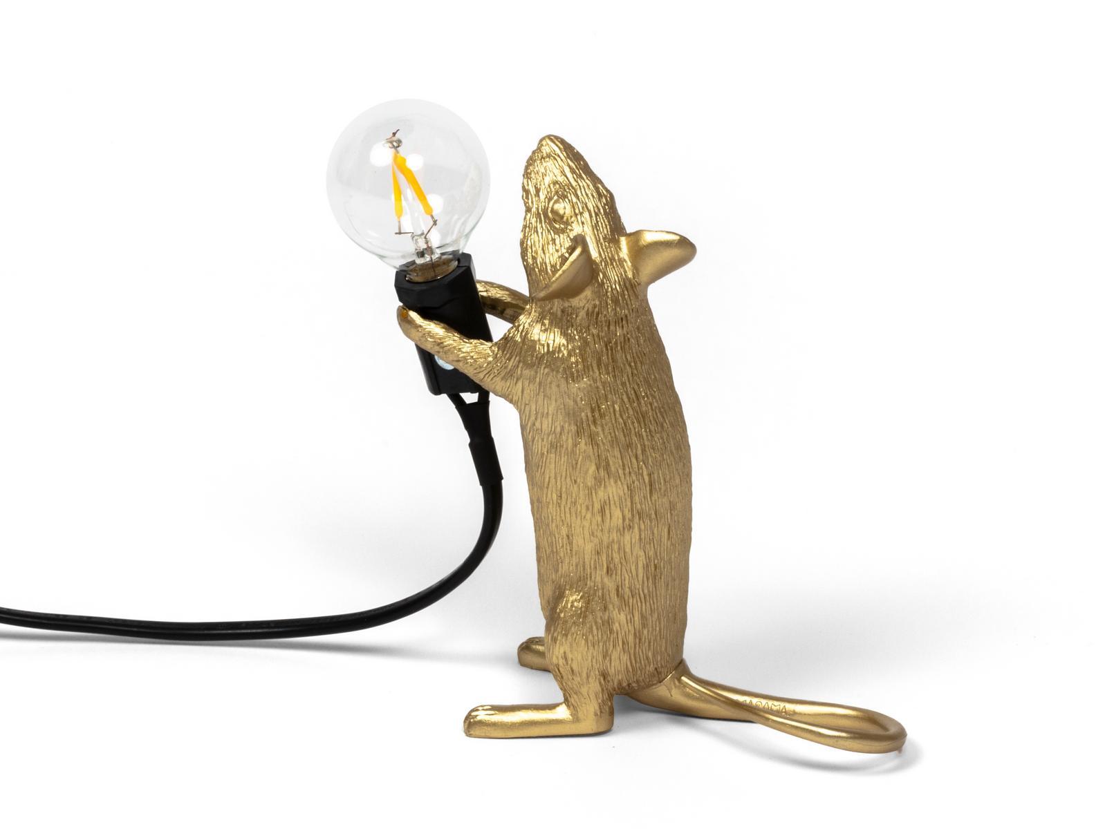 MOUSE LAMP GOLD - STEP LED resin table lamp MOUSE LAMP GOLD - STEP LED resin table lamp