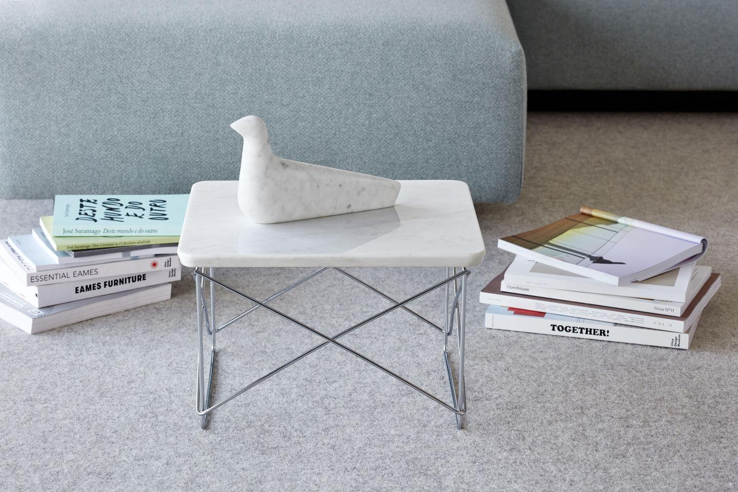LTR Coffee table with Carrara marble top and steel base