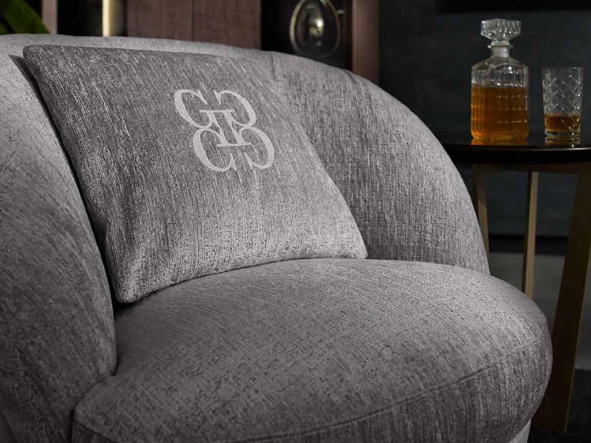 SPACE Swivel fabric armchair