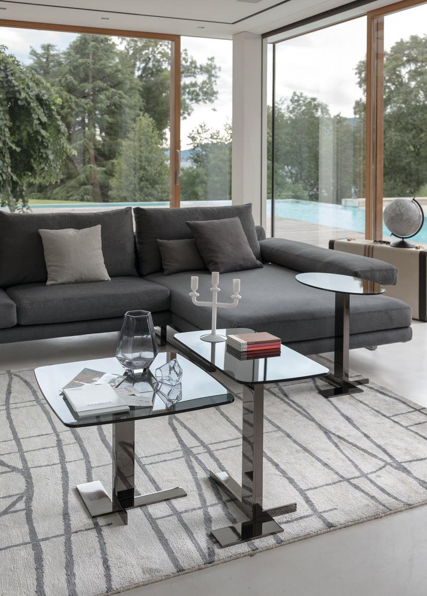 LITH Square glass side table LITH Square glass side table