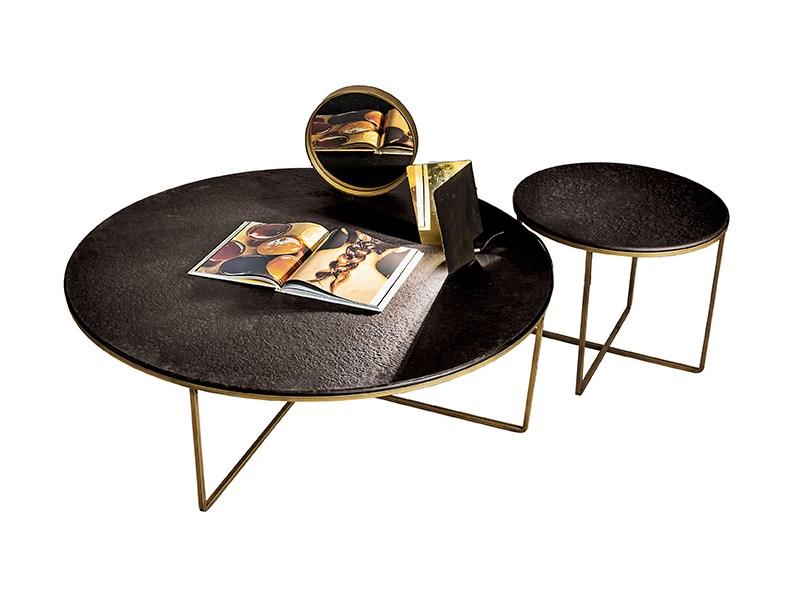 PIKTOR Round glass coffee table