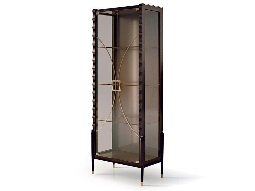 7001 - 7008 Wood and glass display cabinet