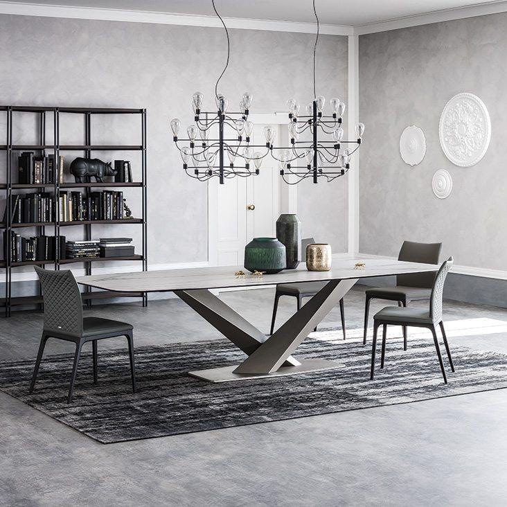 STRATOS KERAMIK Oval ceramic table