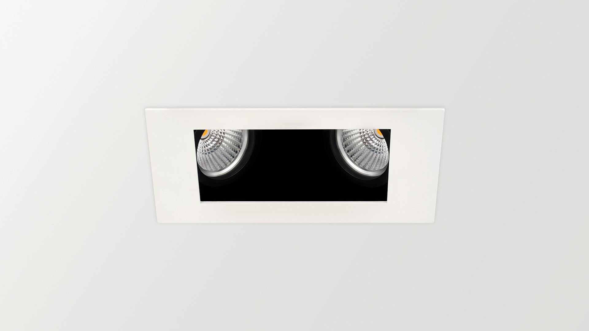 SECRET DOUBLE LED multiple recessed aluminium spotlight