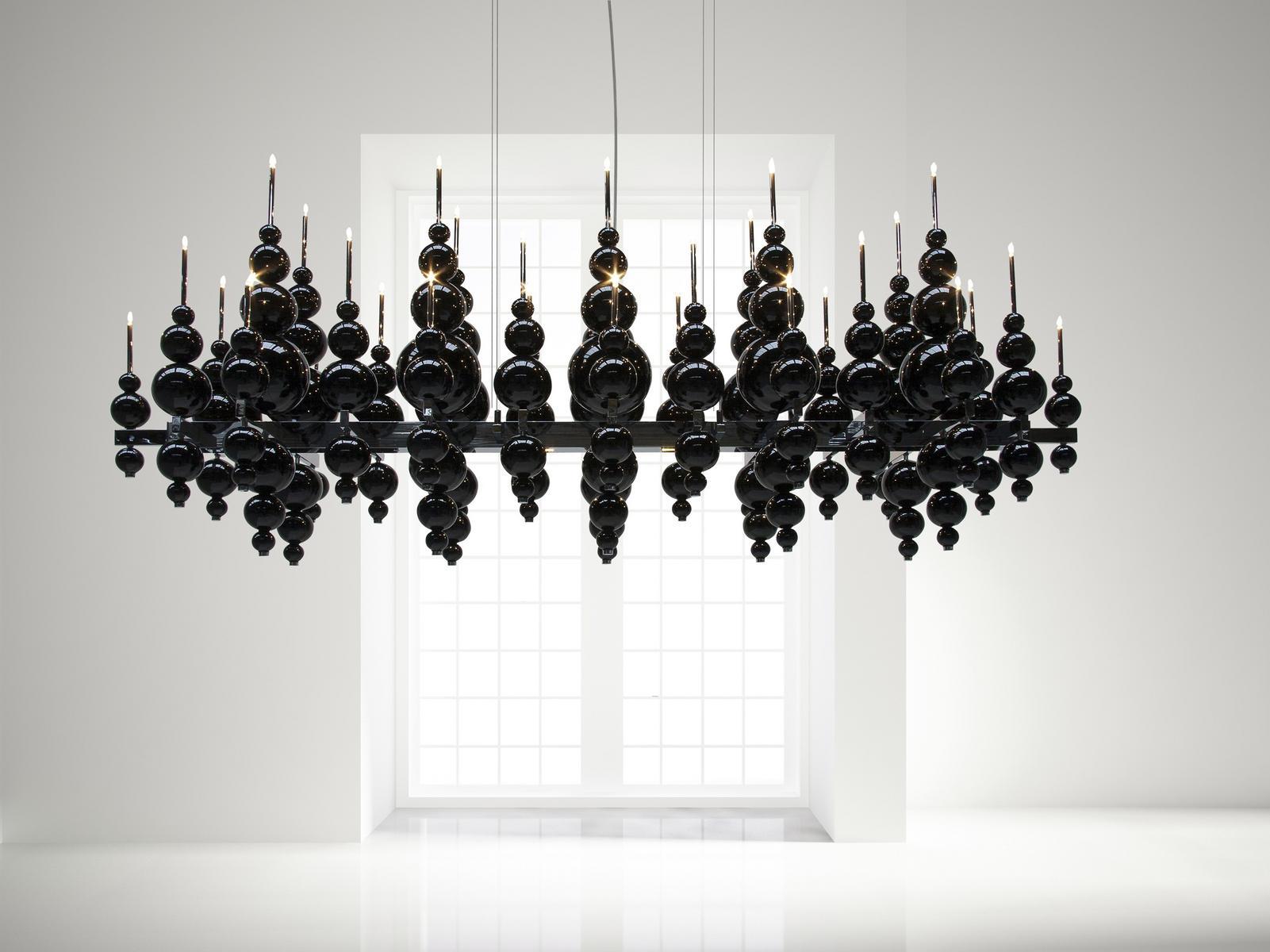 TEARS FROM MOON H34+4 Direct-indirect light glass pendant lamp