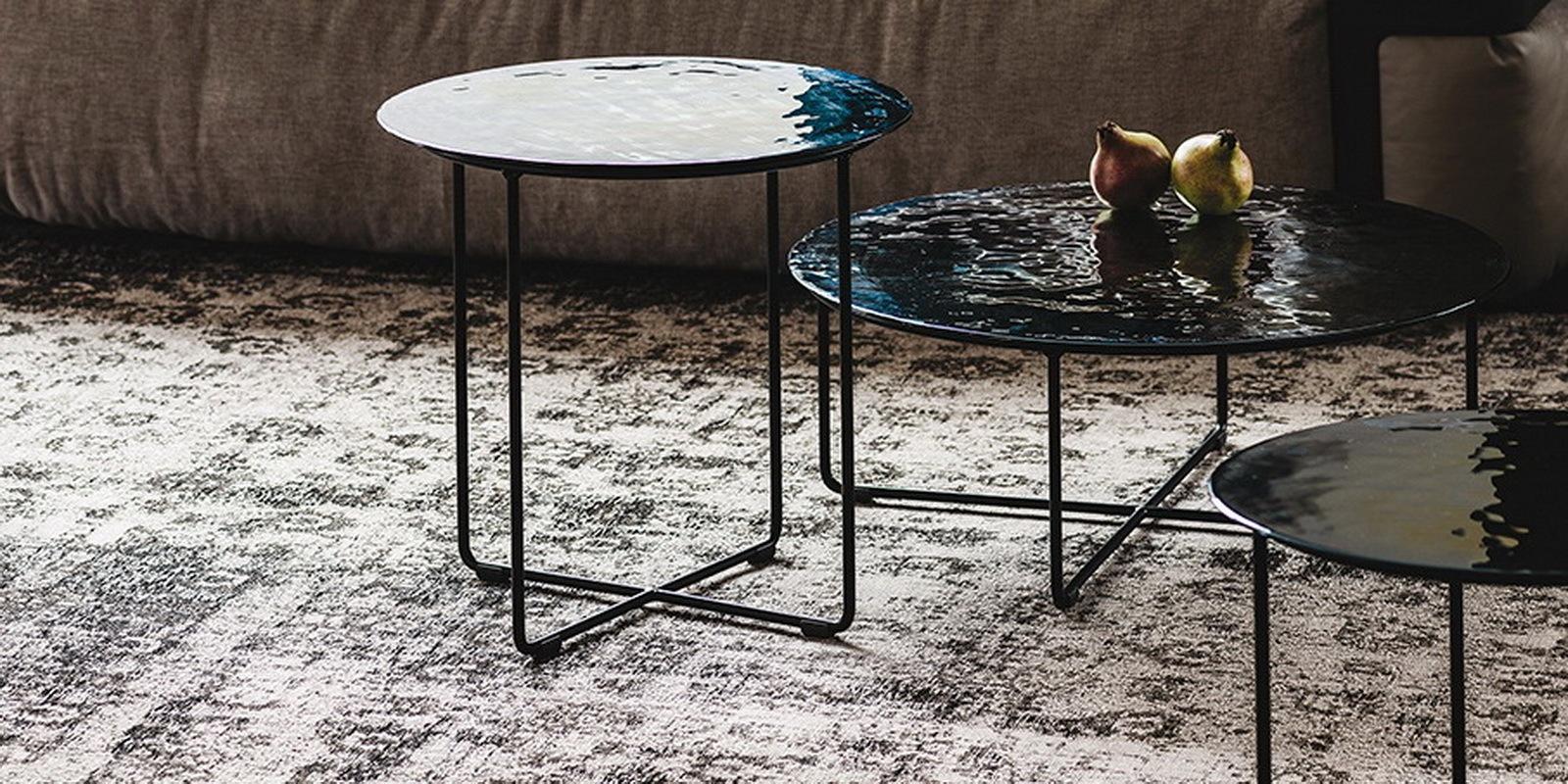 VINYL Round metal coffee table