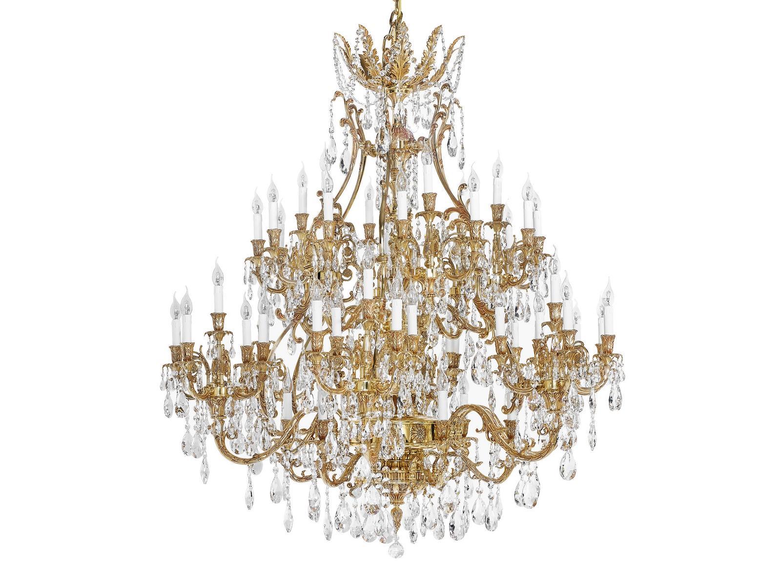 KENSINGTON 792/54-SH/G French gold chandelier with Schoeler crystals