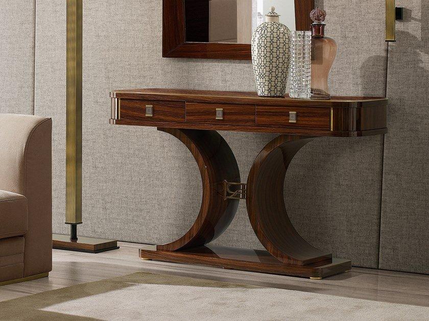 RICHMOND UPON THAMES Rectangular wooden console table with drawers