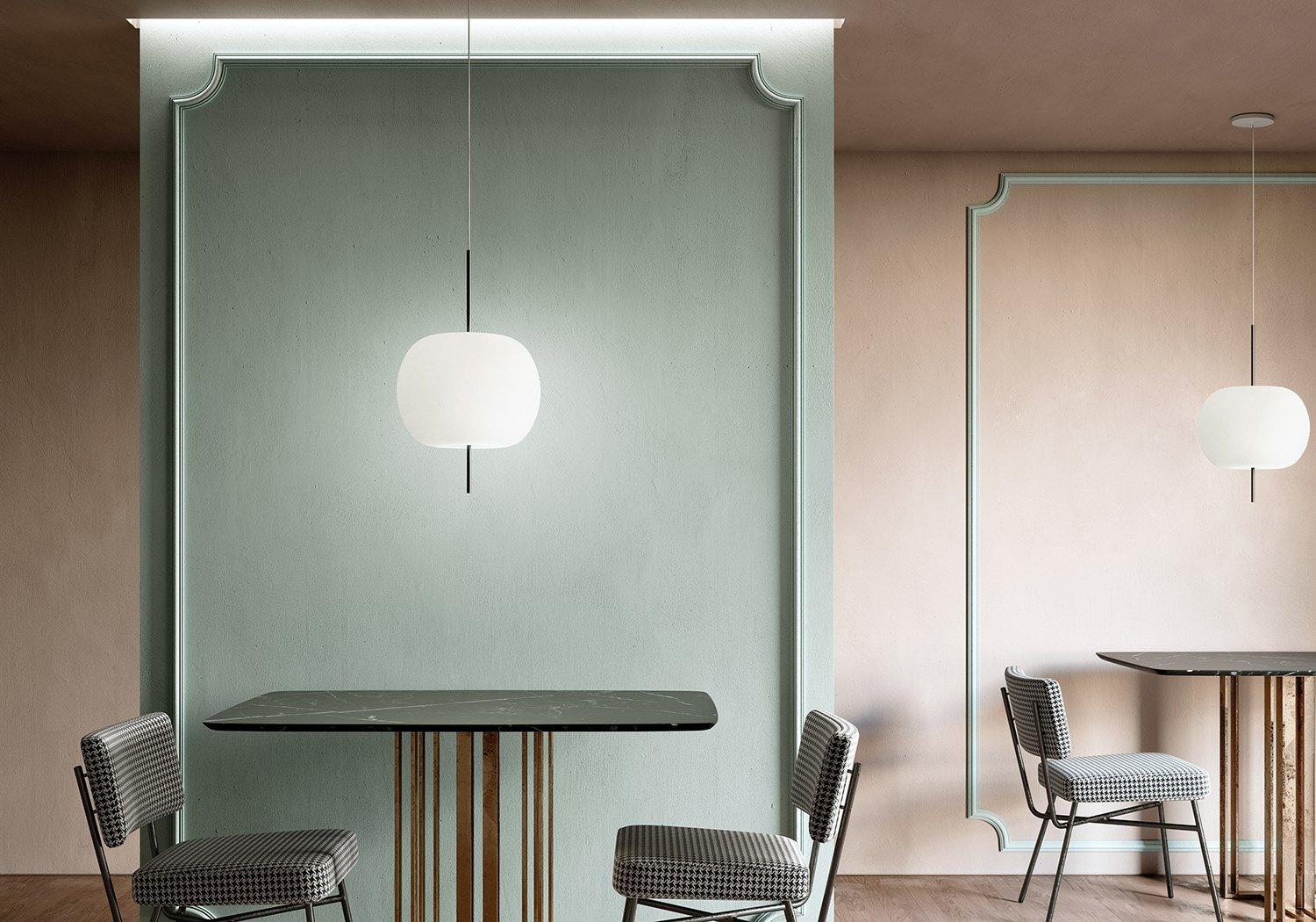 KUSHI Opal glass pendant lamp