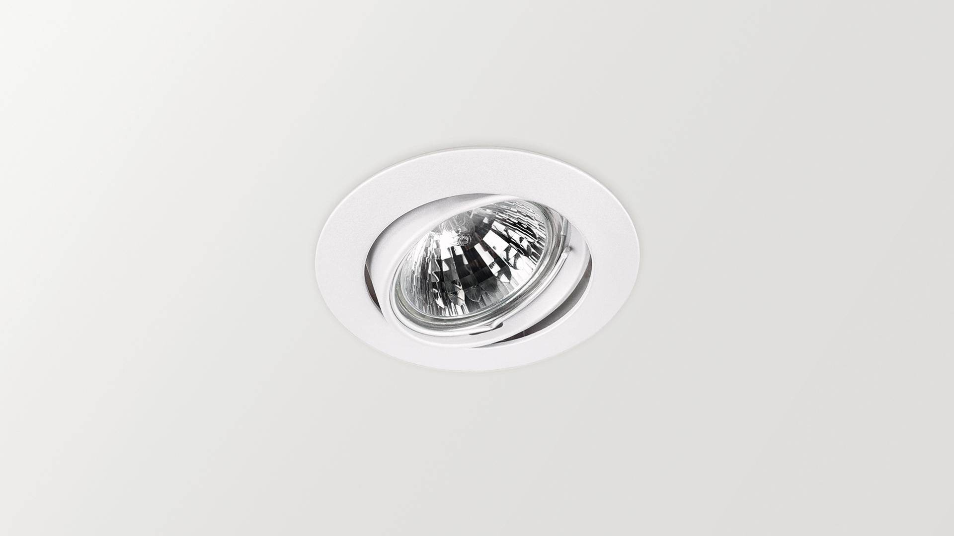 BASIC TILT 12V & 230V Recessed adjustable round aluminium spotlight