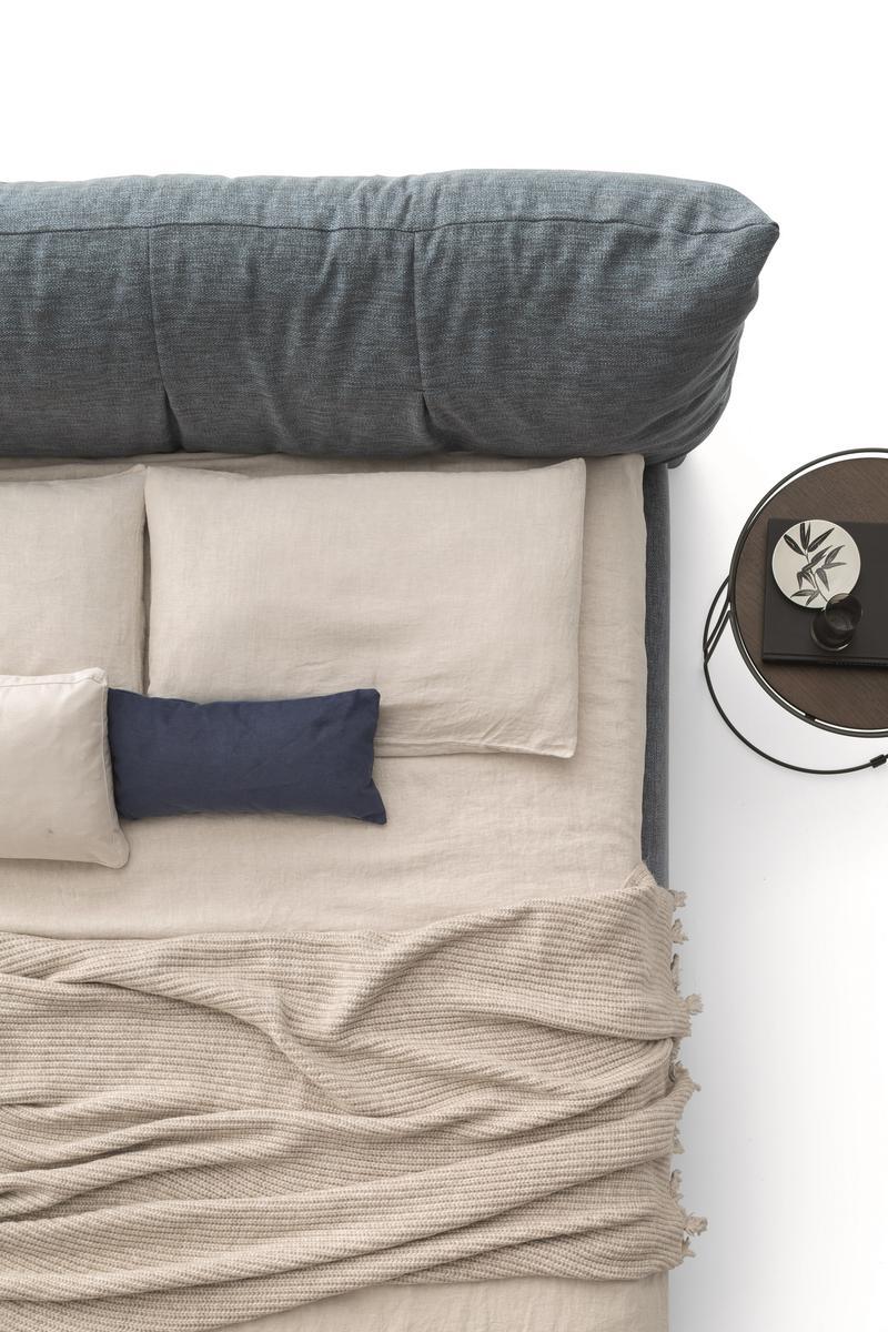 PAPILO Upholstered fabric bed with upholstered headboard