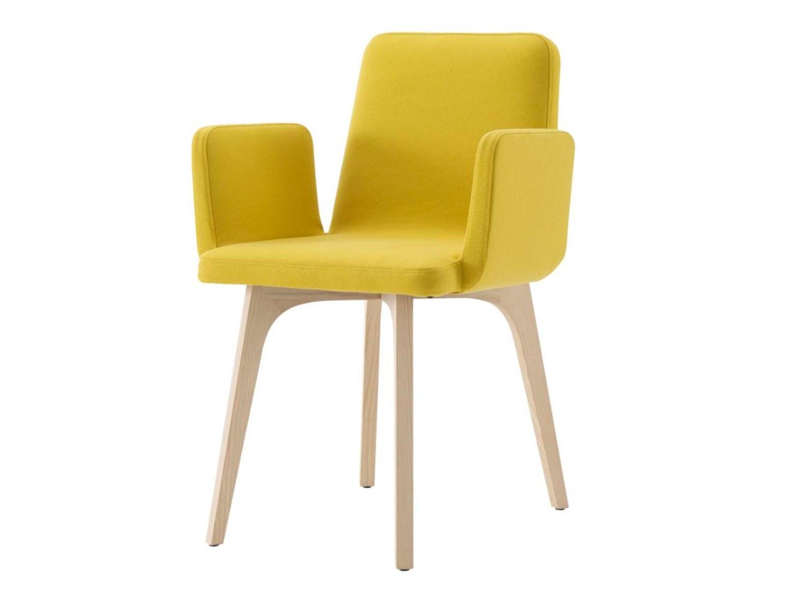 VIK Upholstered fabric chair with armrests