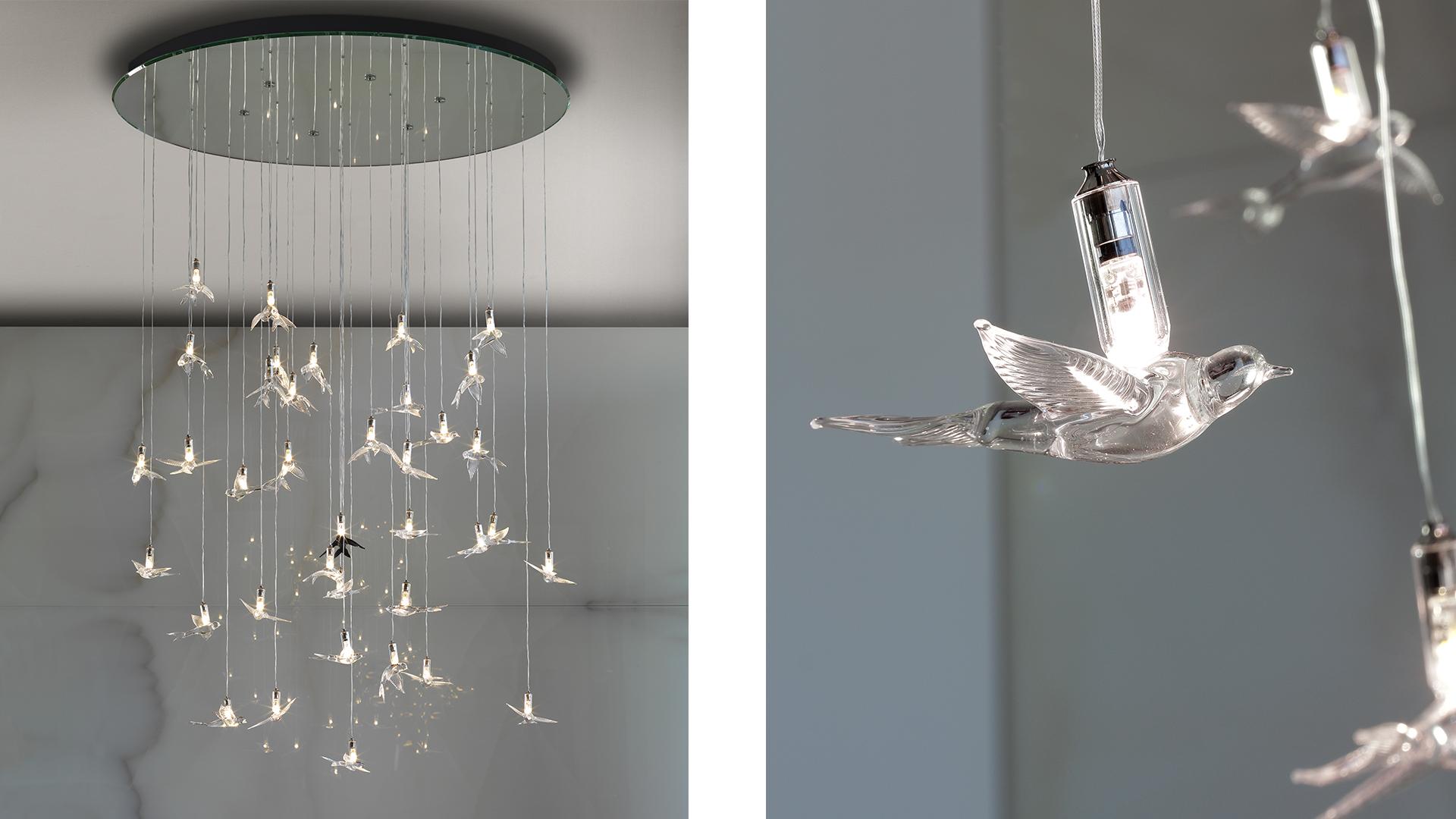 RONDINI LED Murano glass pendant lamp