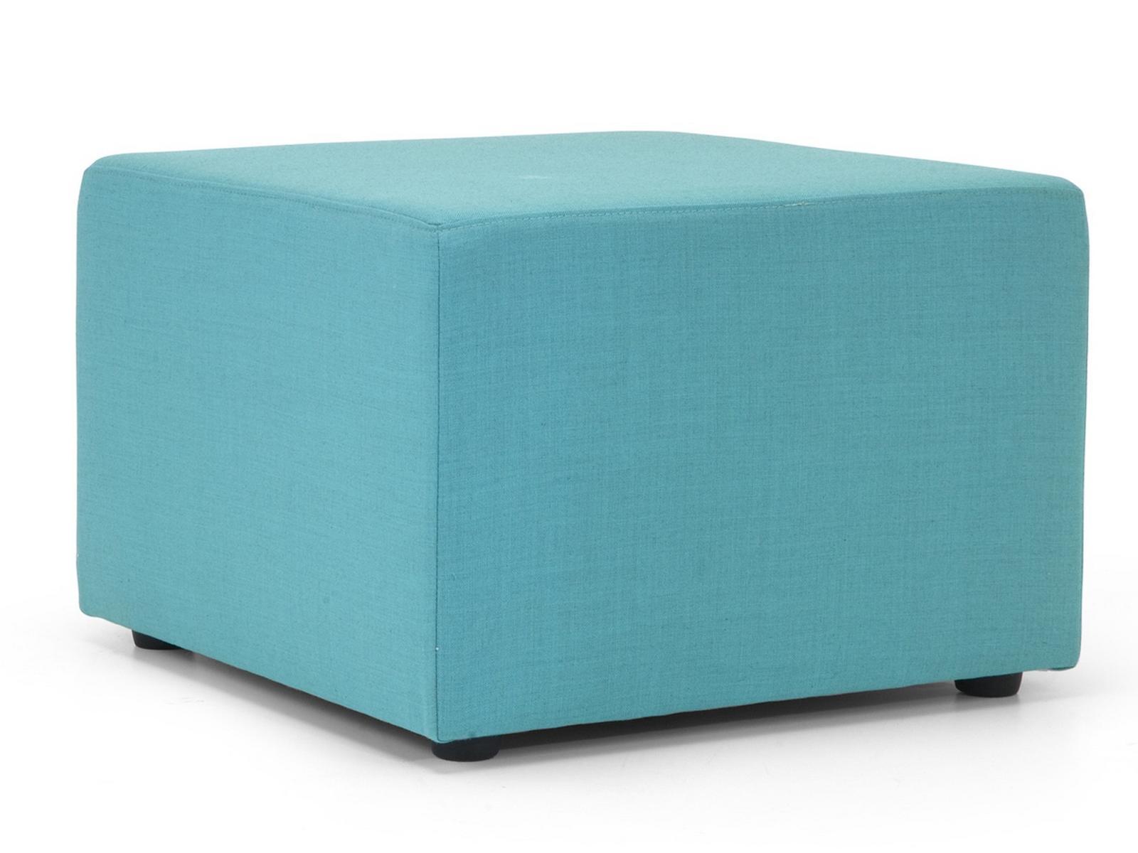 BASIC Upholstered square fabric pouf