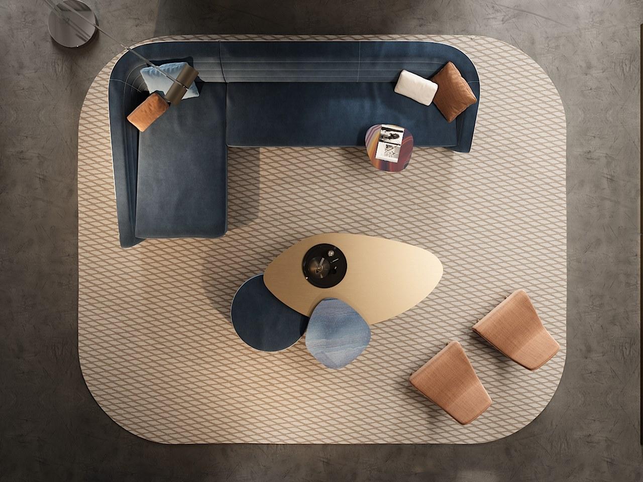 GRANTURISMO Fabric sofa with chaise longue GRANTURISMO Fabric sofa with chaise longue