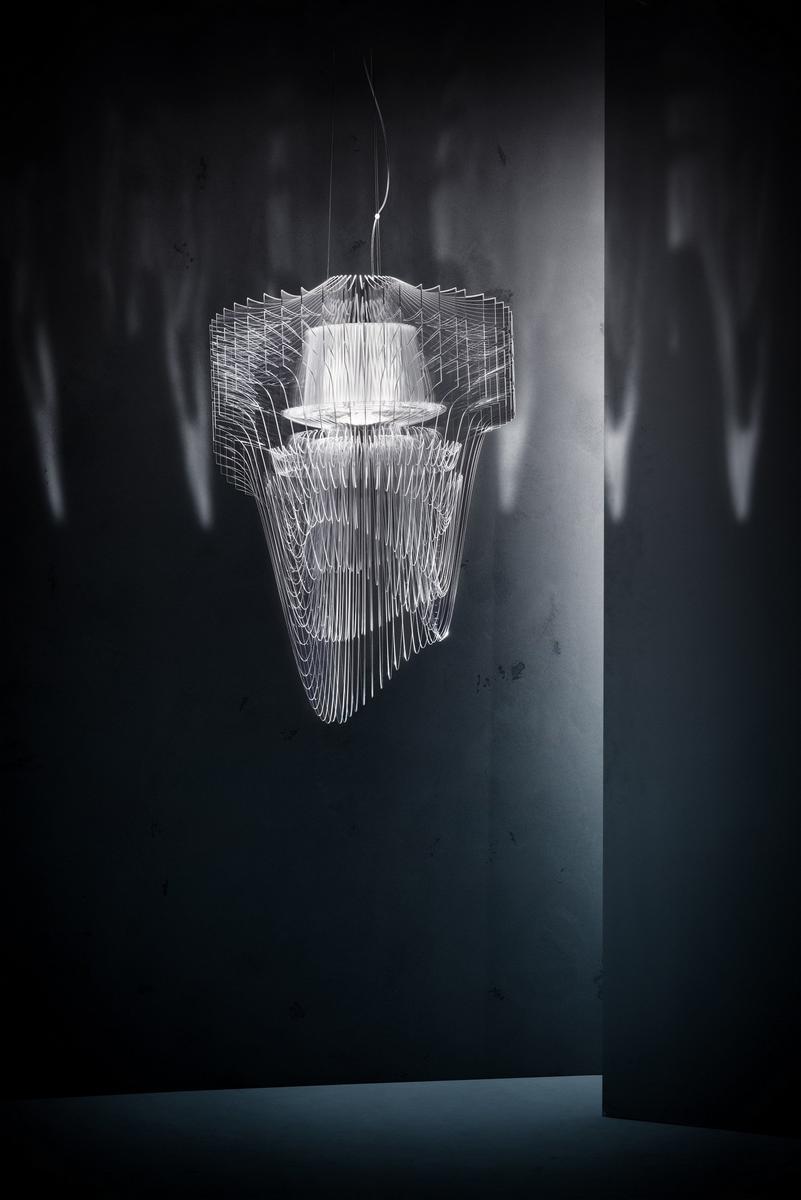 ARIA TRANSPARENT Cristalflex® / Lentiflex® LED pendant lamp