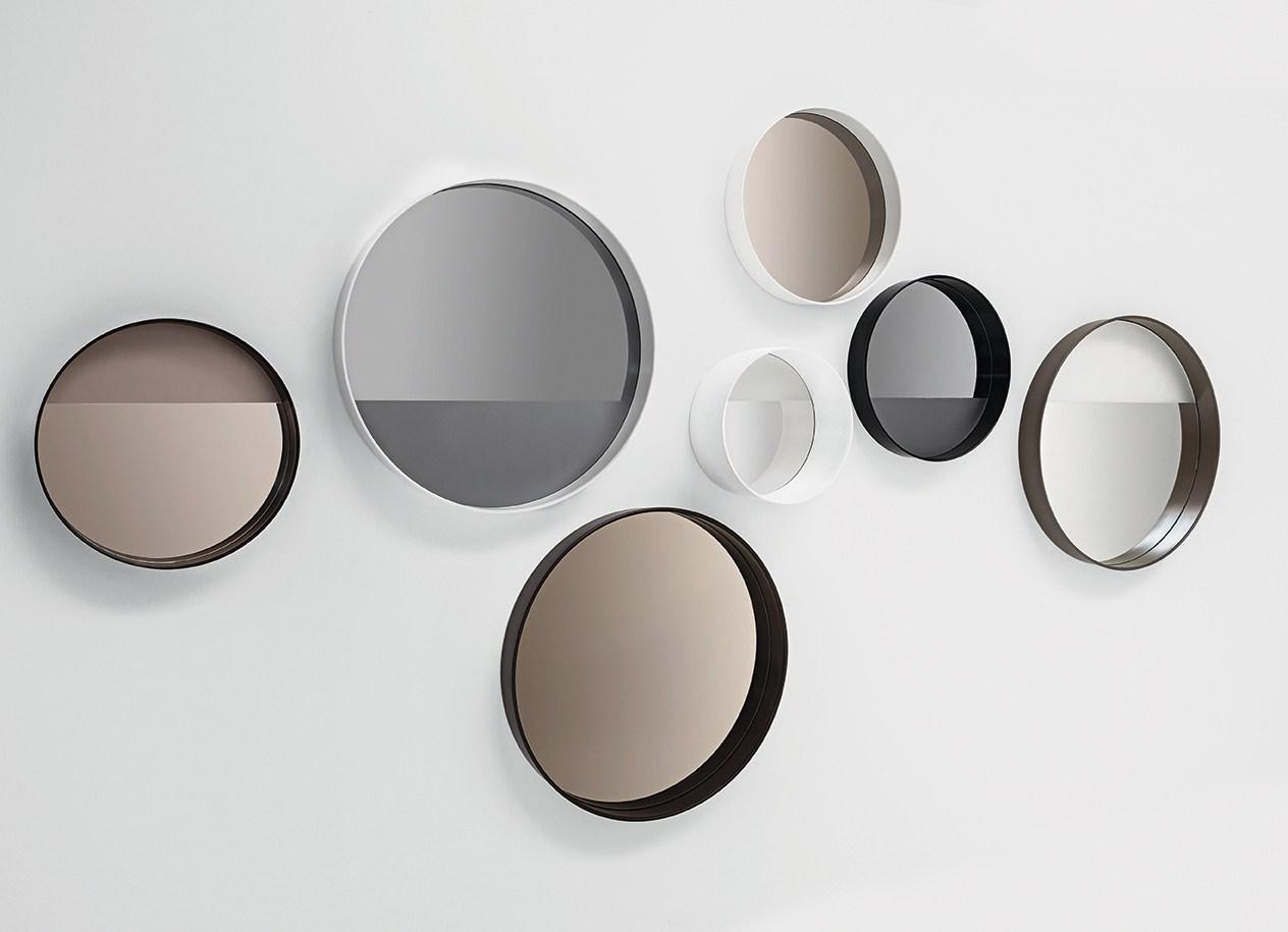 HORIZON Round wall-mounted framed mirror