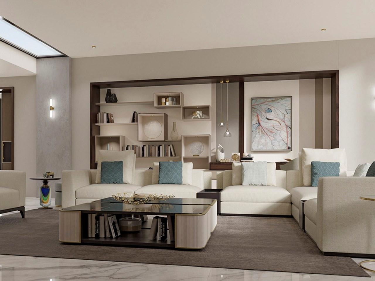 PR.680 Corner sectional fabric sofa