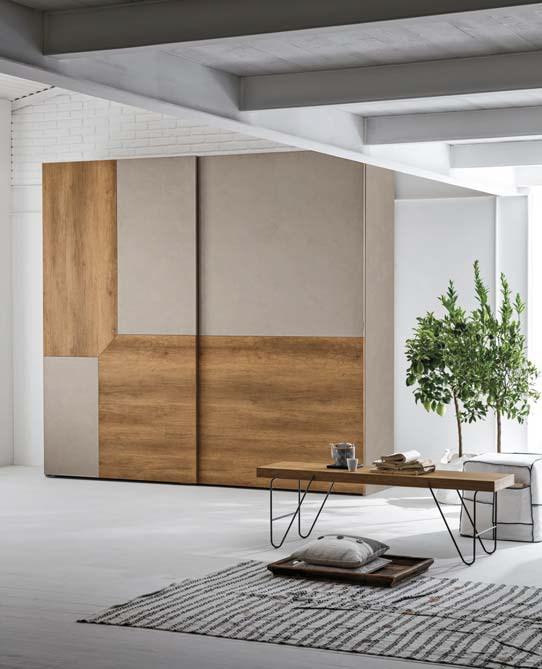 DOUBLE Sectional wardrobe with sliding doors