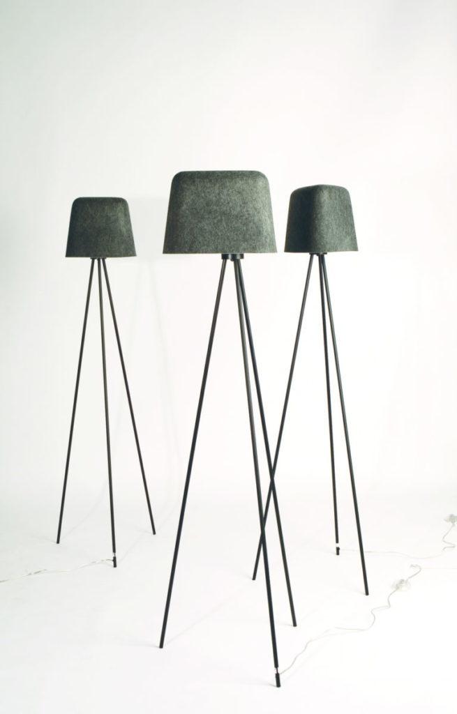 FELT Fabric pendant lamp with dimmer in a contemporary style