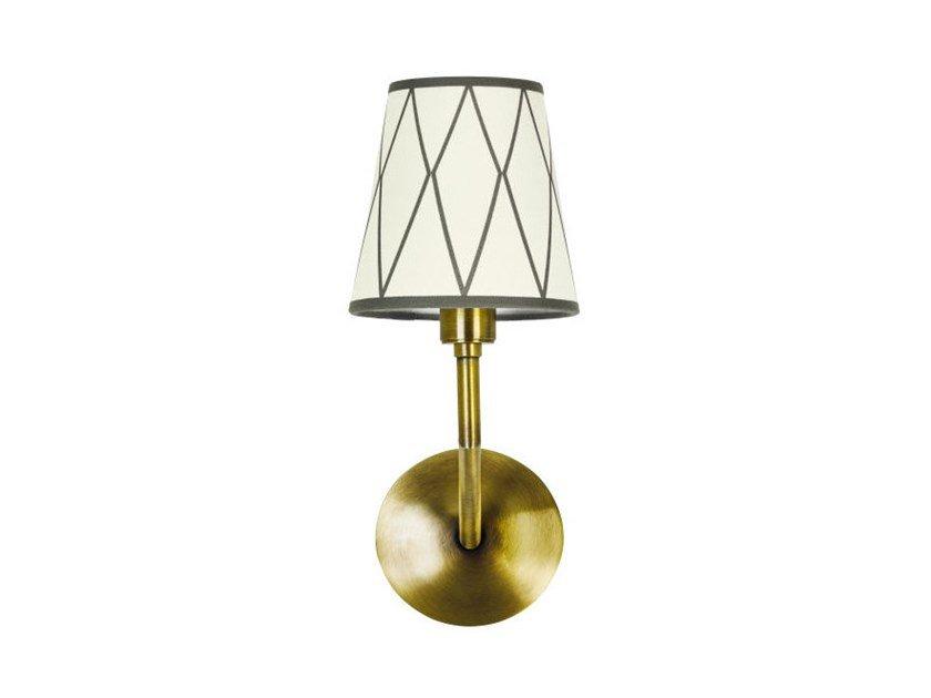 EPOQUE 555/A1 Antique brass wall lamp with shade