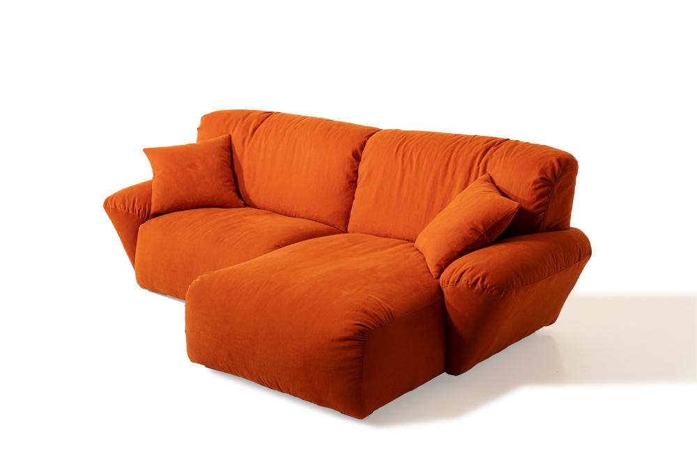 BELUGA Sectional fabric sofa with chaise longue