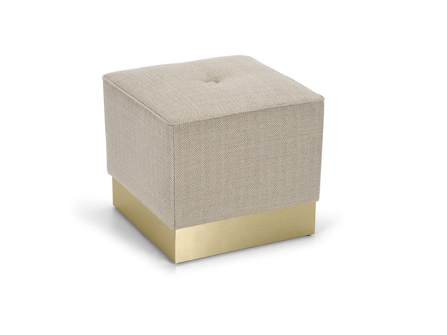 EOS Upholstered square fabric pouf