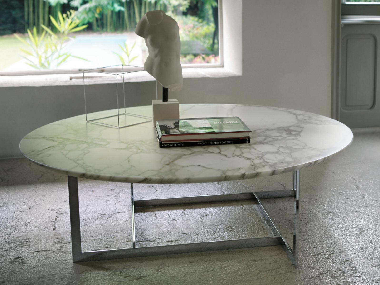 LONDRA 5 Round marble coffee table