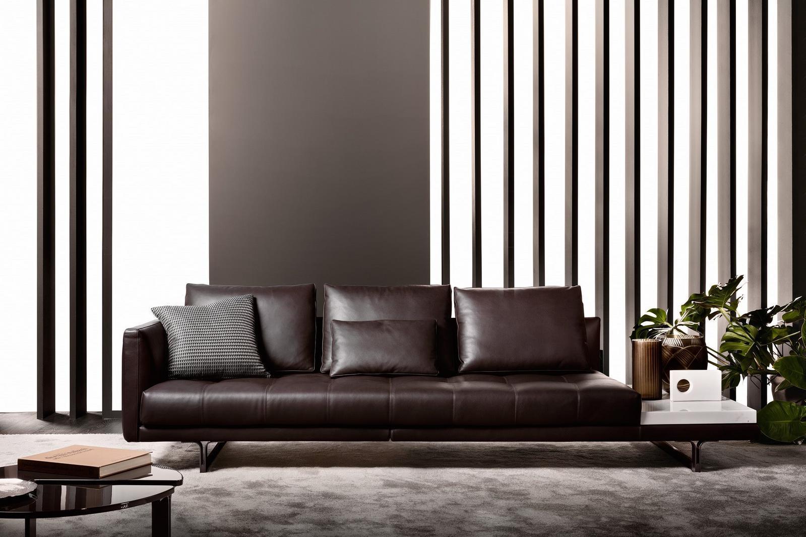 VALERY Sectional leather sofa with headrest in a contemporary style VALERY Sectional leather sofa with headrest in a contemporary style