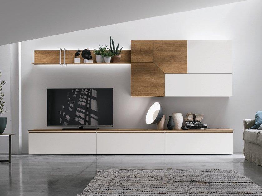 UNIT A109 Sectional storage wall with integrated lighting UNIT A109 Sectional storage wall with integrated lighting