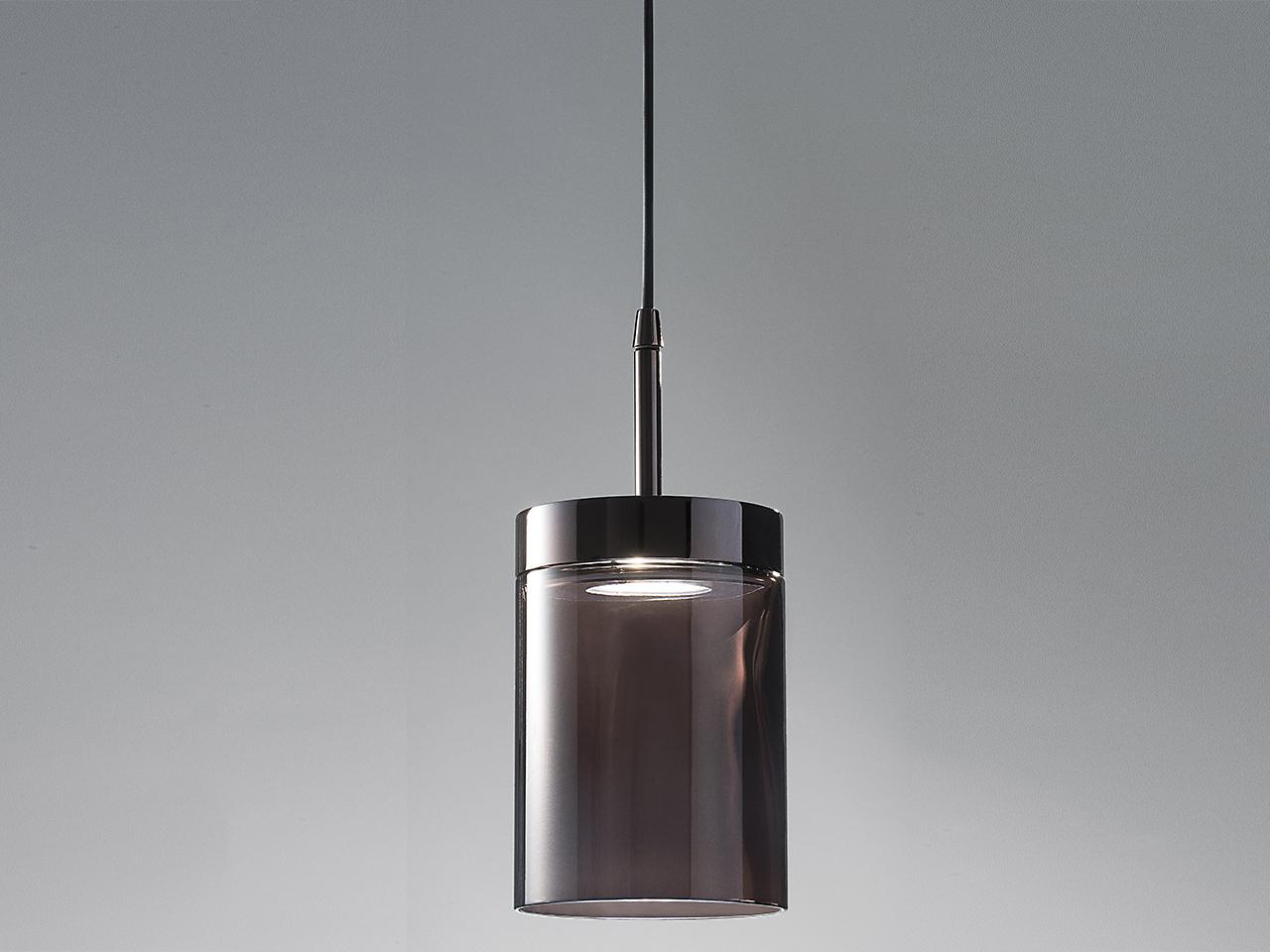 QUARZO 725/S1 LED crystal and metal pendant lamp