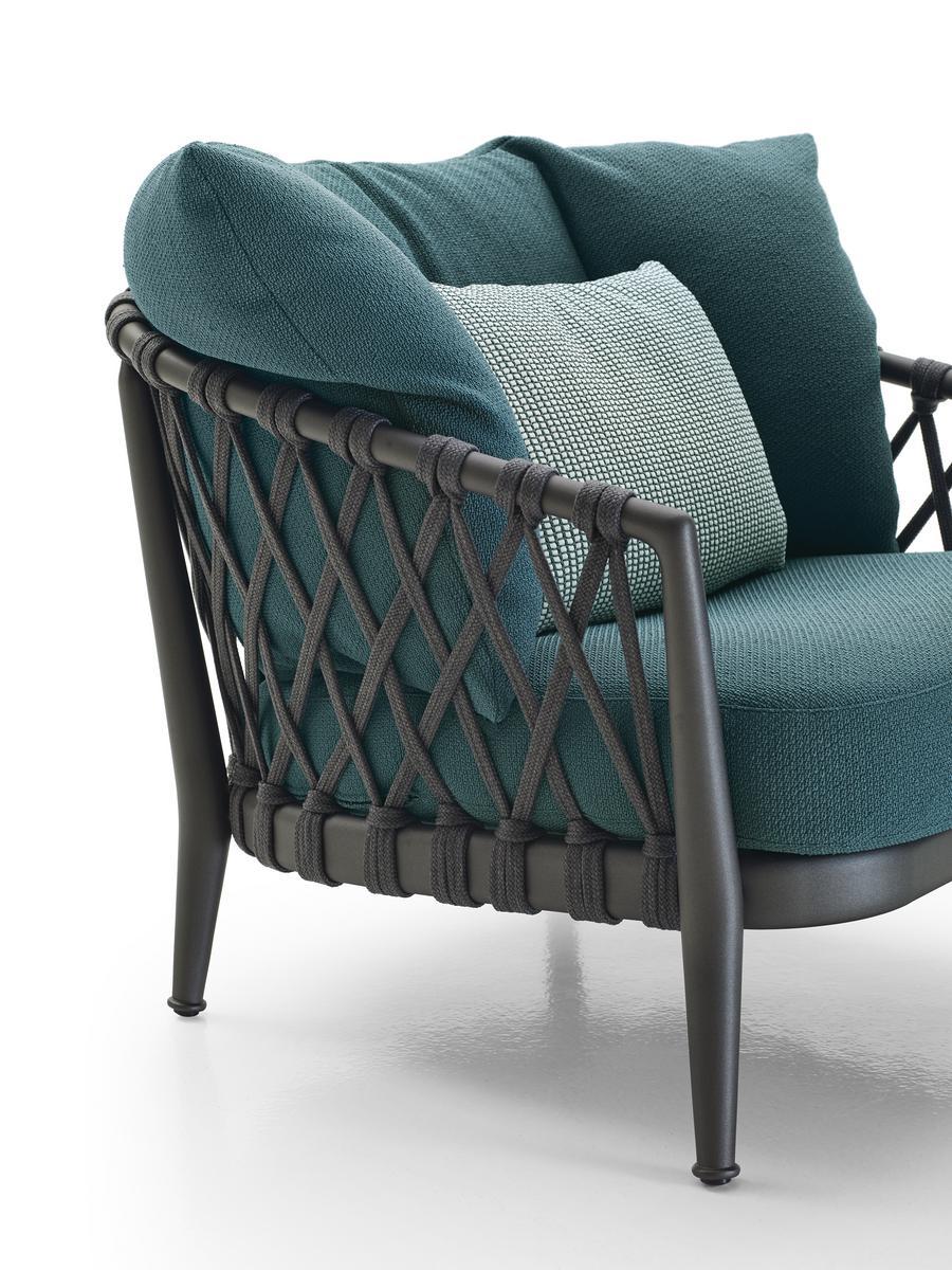 ERICA Fabric armchair with armrests