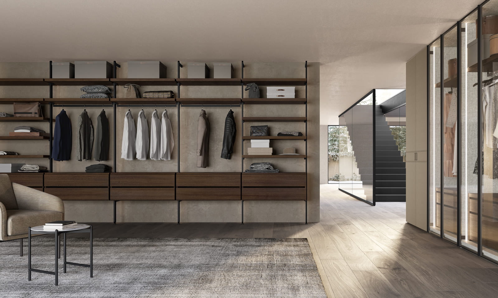 BAMBOO Linear melamine closet