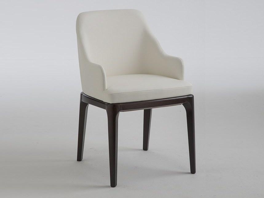 MARGOT Leather chair with armrests