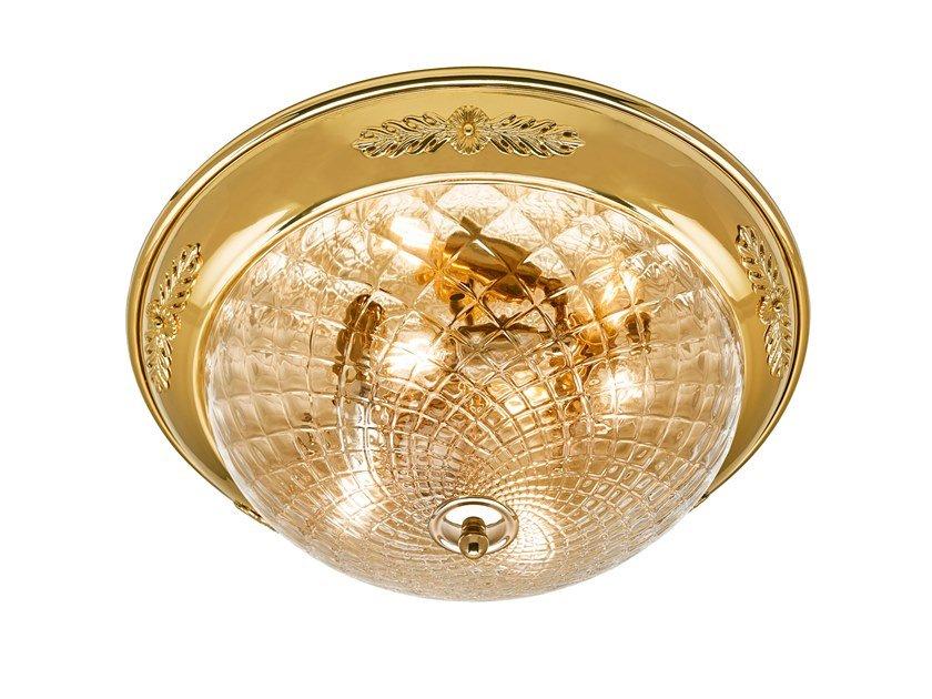 ELOISE 209/PL Gold plated ceiling light with glass