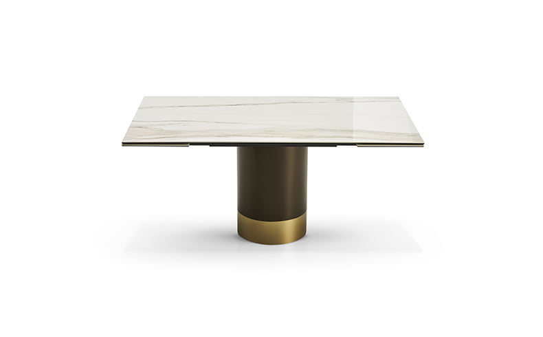 CILINDRO CERAMIC Round ceramic table in a luxury style