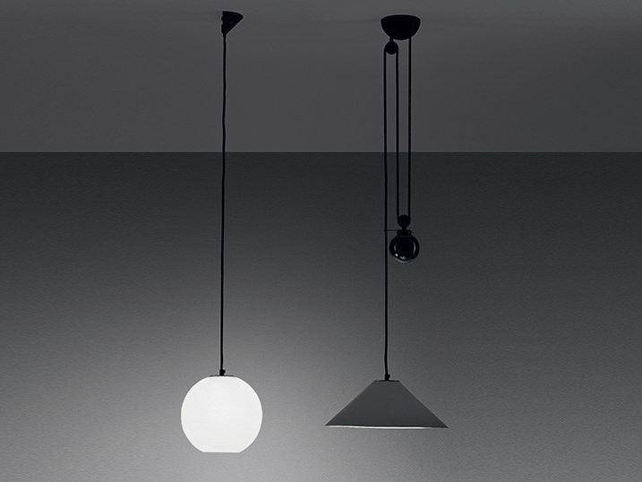 AGGREGATO SALISCENDI SFERA Direct light halogen pendant lamp