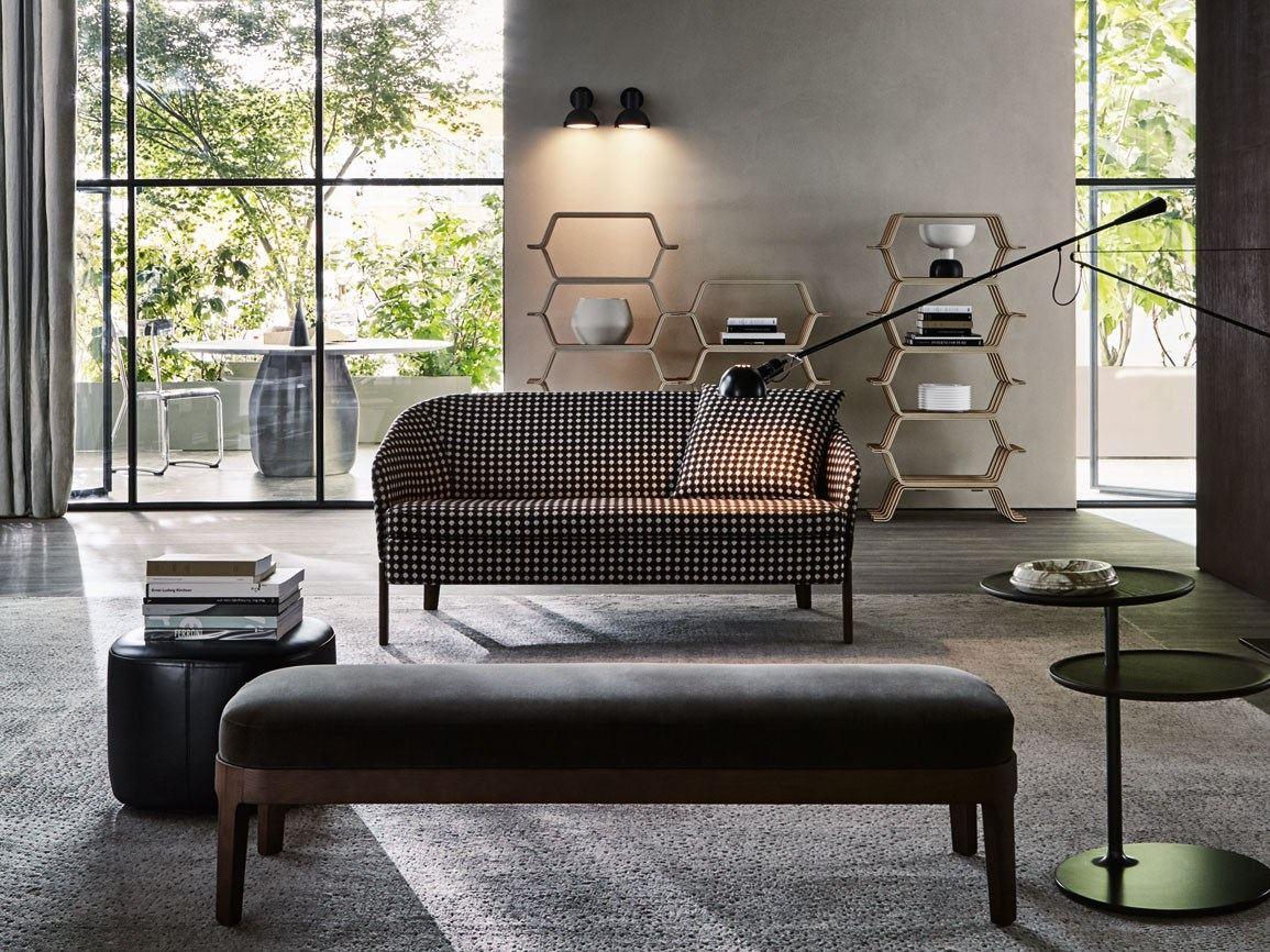 CHELSEA Upholstered fabric bench