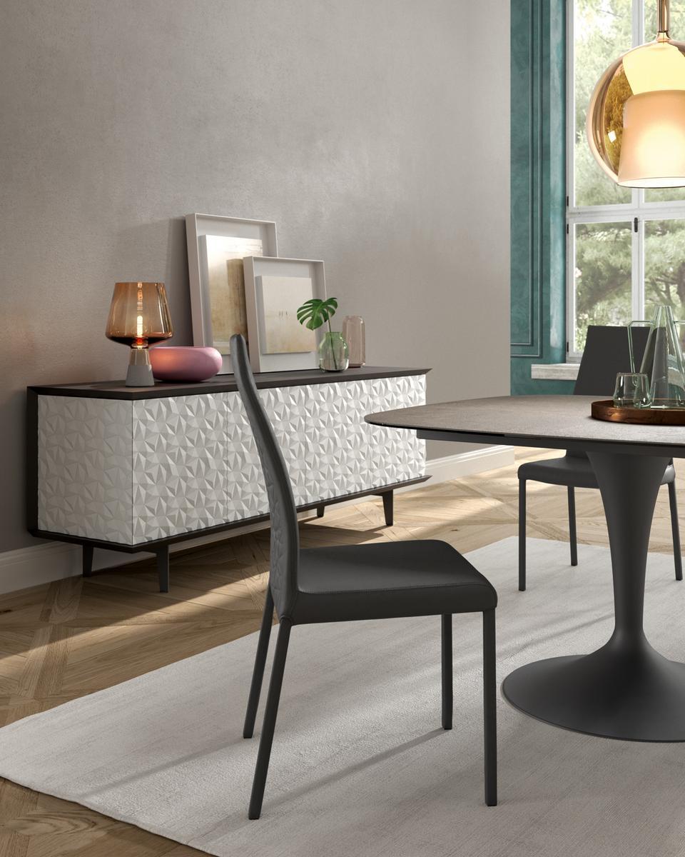 BRAVO Extending square crystal table