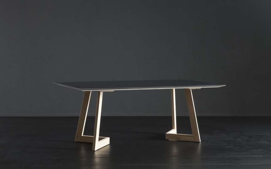 DETROIT + SEVEN Rectangular iron dining table