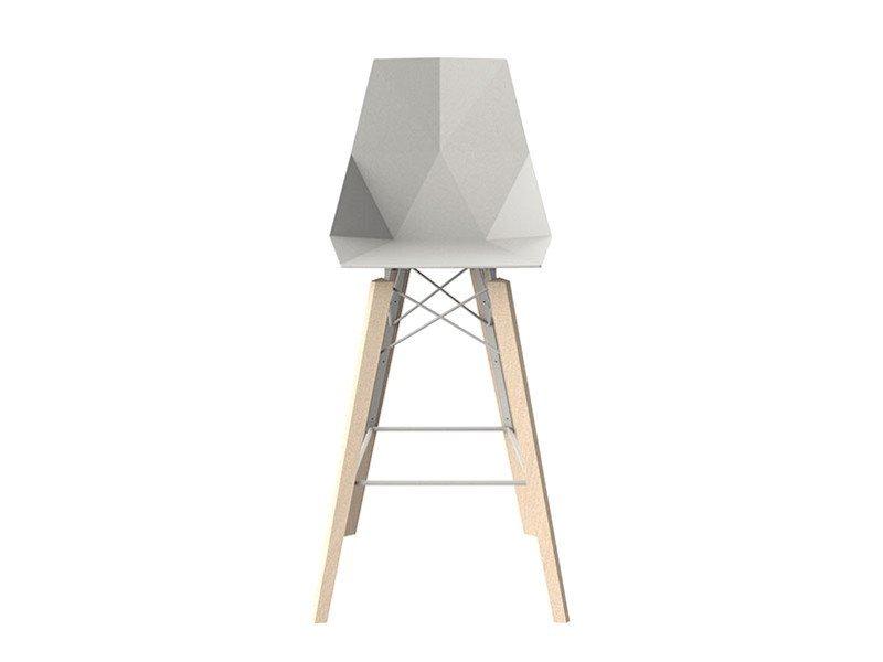 FAZ WOOD Polypropylene barstool with footrest