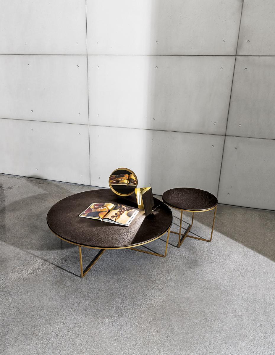 PIKTOR Round glass coffee table