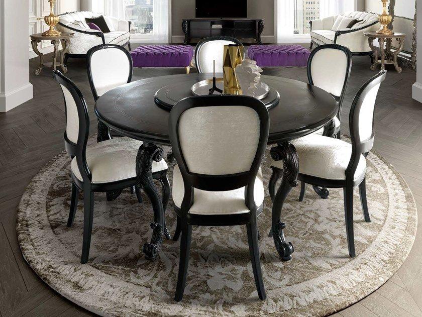 TORNABUONI Round wooden table with Lazy Susan