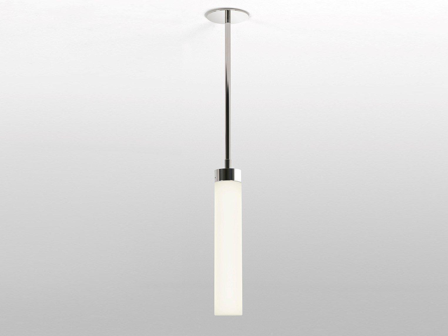 KYOTO LED glass and steel pendant lamp