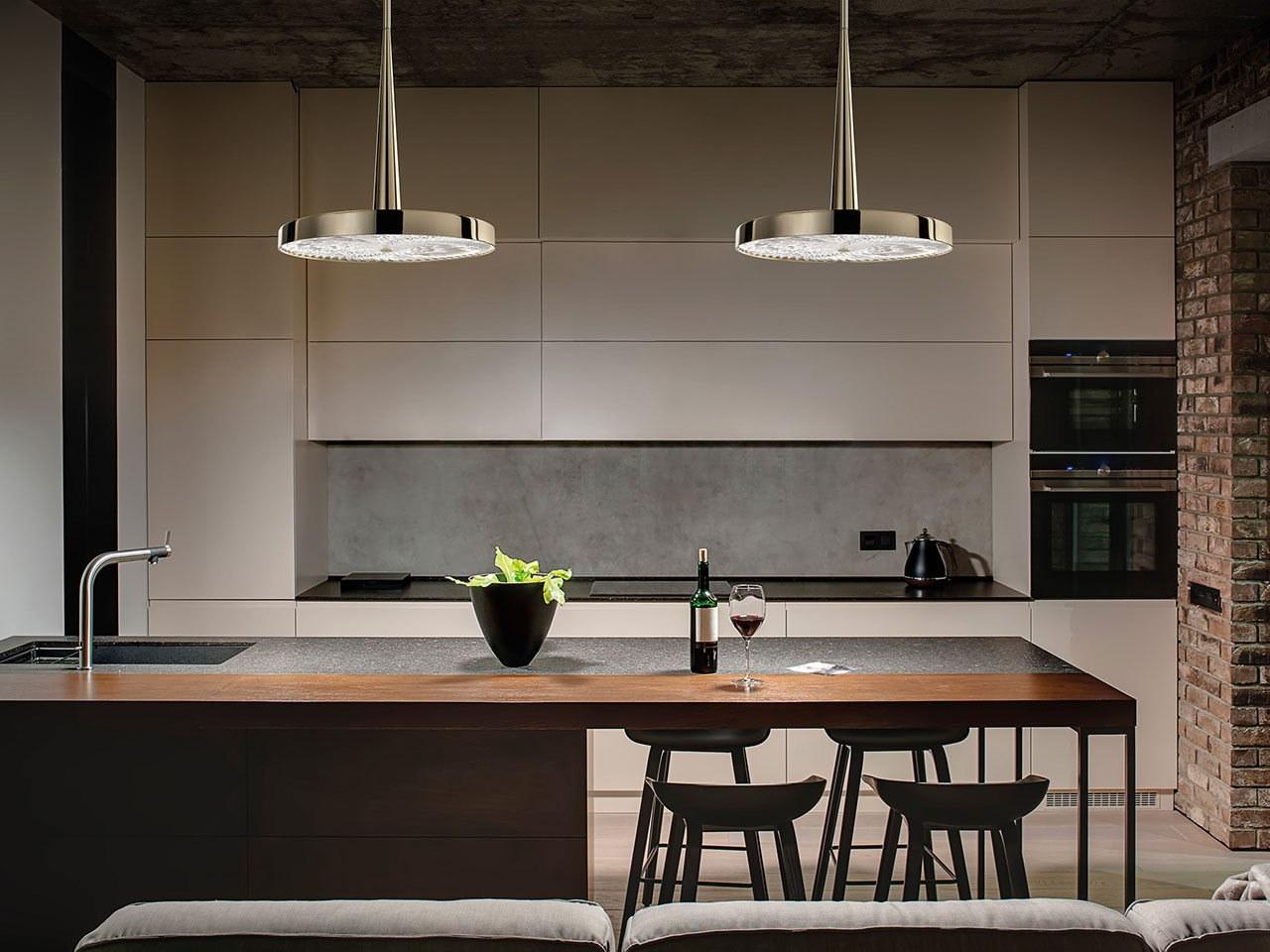 RITMICO LED crystal pendant lamp with dimmer