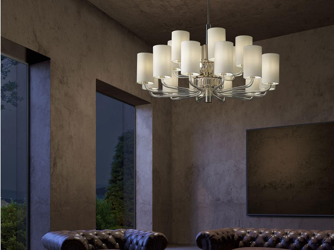 EGO LED glass chandelier with Swarovski® Crystals