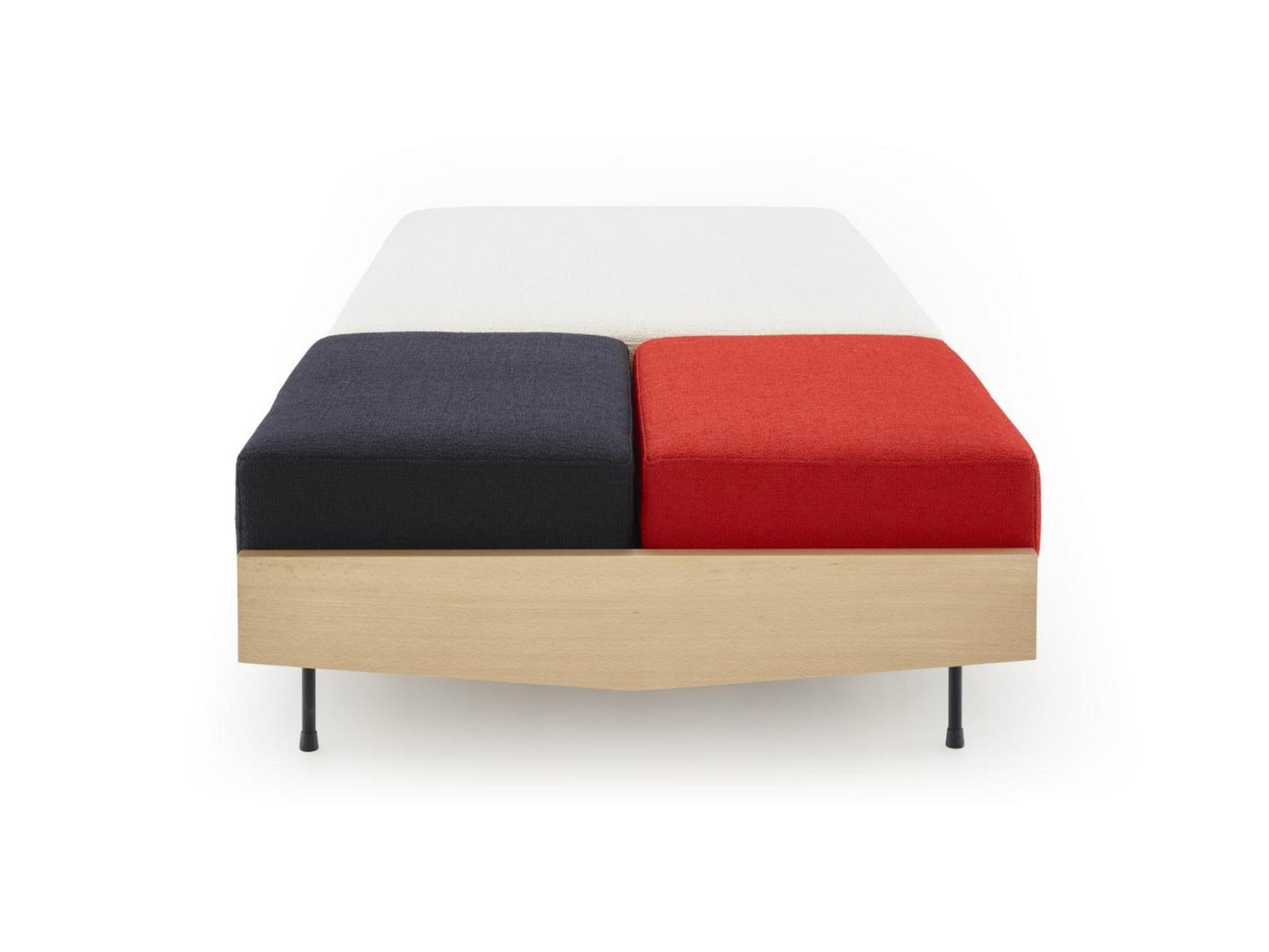 DAYBED Upholstered fabric bench with back