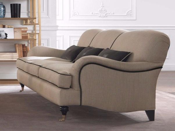 LONDON 3 seater fabric sofa with castors