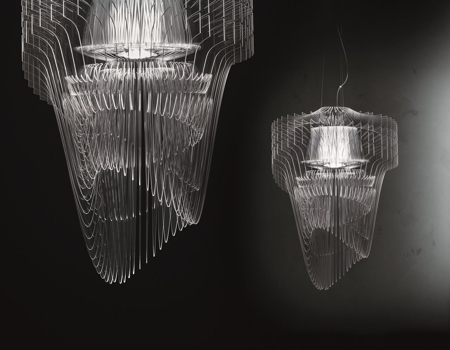 ARIA TRANSPARENT Cristalflex® / Lentiflex® LED pendant lamp