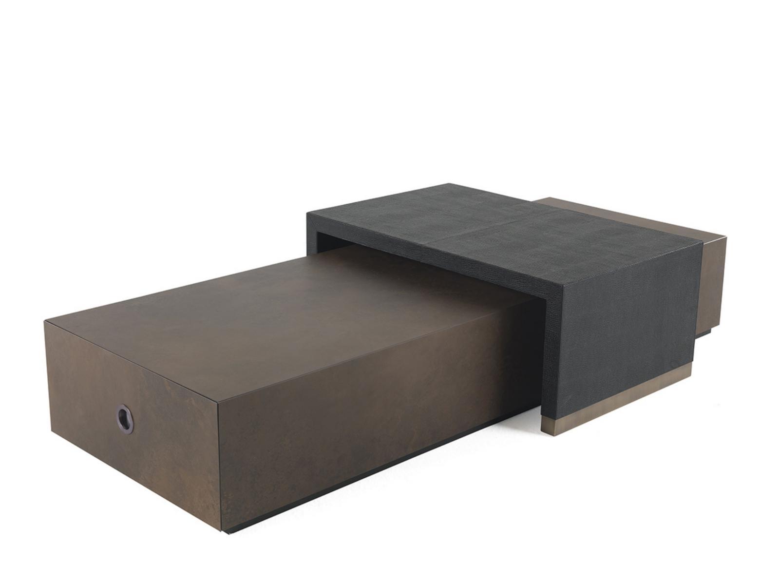 KAY Rectangular leather coffee table KAY Rectangular leather coffee table